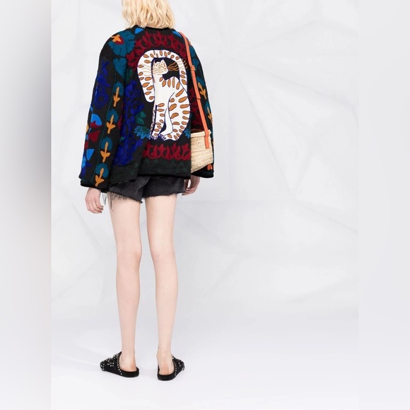 Forte Forte Embroidered Jaguar de Lua Wool Muslin Jacket Size Medium NWT Multi - Picture 4 of 10